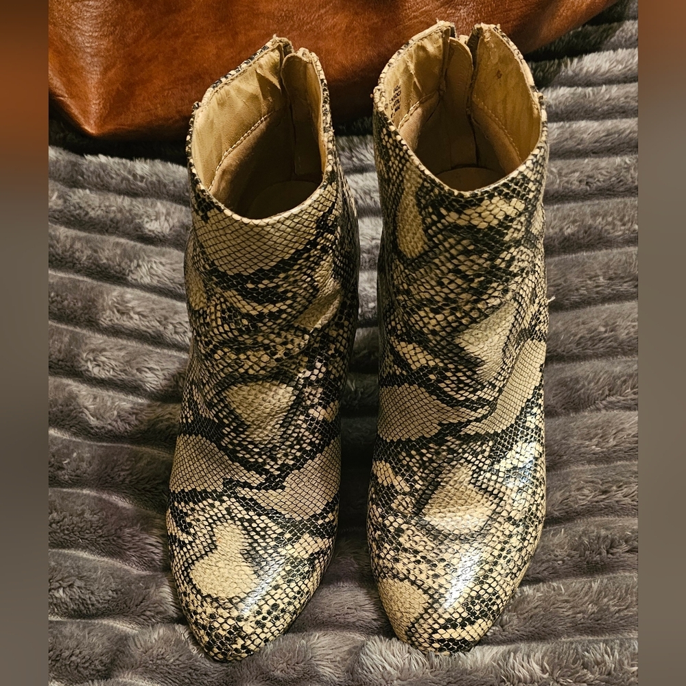 Snakeskin Ankle Boots